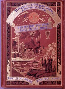 Buchumschlag eines Buches von Jules Verne auf Deutsch