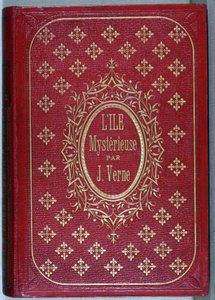 Buchumschlag von „Die geheimnisvolle Insel“, Roman von Jules Verne