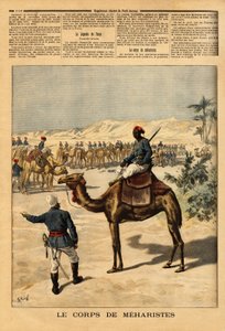 Schaffung eines speziellen Korps von Meharisten für die französische Eroberung des Sudan, um gegen die Tuareg zu kämpfen. Meharis können eine Woche ohne Essen auskommen, im Trab in der Geschwindigkeit eines galoppierenden Pferdes laufen, mehr als 100 Kilom von Unknown artist