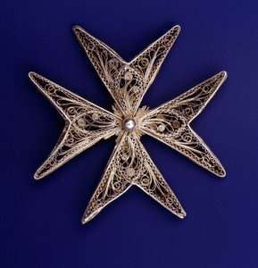 Kreuz des Malteserordens, Silberfiligran, frühes 19. Jahrhundert von Unknown artist