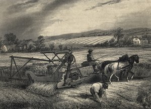 Cyrus McCormicks Erntemaschine von 1831, ausgestellt auf der Kristallpalast-Ausstellung von 1851