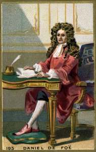 Daniel Defoe (1660 - 1731) englischer Schriftsteller und Pamphletist. Chromolithographie des 19. Jahrhunderts von Unknown artist