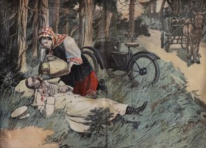 Tod von Großfürst Georg Alexandrowitsch von Russland (1871-1899), in Abbas Tuman (Kaukasus) - Gravur aus „Le-Pelerin“ von 1899