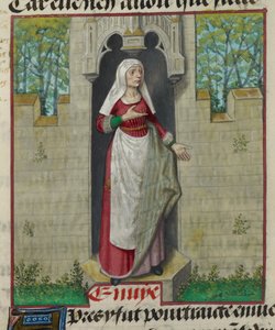 (Detail) Miniatur der allegorischen Figur der Gier, aus 