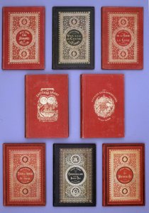 Verschiedene Einbände von Jules Vernes Büchern, veröffentlicht in Hetzel-Ausgaben. Verne-Bibliothekssammlung. Paris von Unknown artist