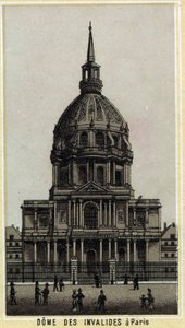 Dome des Invalides in Paris. Chromolithographie des späten 19. Jahrhunderts