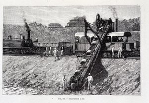 Trockener Bagger auf der Baustelle des Suezkanals von Unknown artist