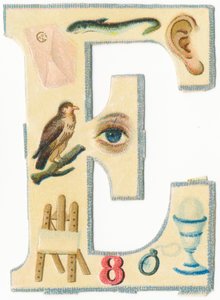 E: Umschlag, Aal, Ohr, Adler, Auge, Staffelei, Acht, Monokel, Ei von Unknown artist