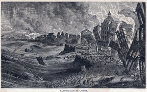 Erdbeben von Lissabon, Portugal am 1. November 1755