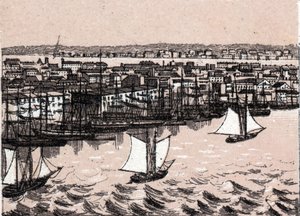 East River in New York, USA in „Die Welt illustriert 168 Ansichten“ von Unknown artist