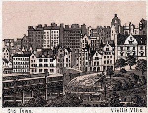 Edinburgh, Schottland: Blick auf die Altstadt in Edinburgh. in „Die Welt illustriert 168 Ansichten“. Undatiert (spätes 19. Jahrhundert) von Unknown artist