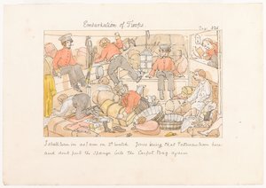 Einschiffung der Truppen, aus Szenen des Lebens in einem Infanterieregiment