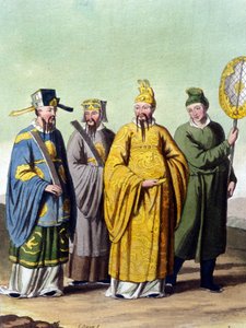 Kaiser von China, umgeben von Mandarinen - in „Le costume ancien et moderne“ von J. Ferrario, ed. Mailand von Unknown artist