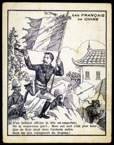 Emphatische Allegorie des Krieges zwischen Frankreich und China, Ende des 19. Jahrhunderts von Unknown artist