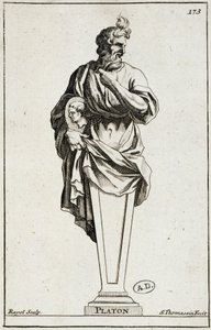 Gravur einer Statue von Platon von Unknown artist