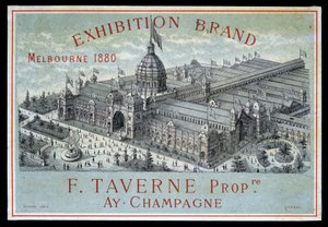 Ausstellung von Marken in Melbourne 1880: F. Taverne Champagner von Unknown artist