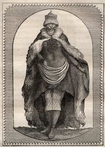 Expedition ins Landesinnere von Südafrika (1775) von Anders Sparrman (1748-1820): eine Hottentotin (Khoikhoi-Frau) - Illustration aus „Die großen Seefahrer des 18. Jahrhunderts“