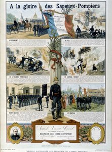 Feuerwehrleute: Zum Ruhm der Sapeurs - in „Historische Gemälde der Regimenter der französischen Armee“ um 1890