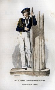 Erstklassiger Schüler der französischen Marine. In „Histoire générale de la marine“ unter der Leitung von Herrn Van Tenac.