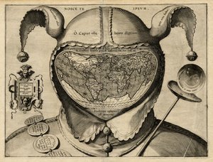 Narrenhaupt-Weltkarte, um 1587-1595 von Unknown Artist