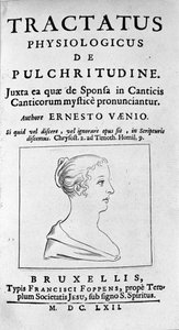 Frontispiz von „Tractatus physiologicus de pulchritudine“ befasst sich mit Ernesto Venio von Unknown artist