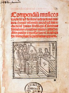 Frontispiz von Compendium musices (1482) von Unknown artist