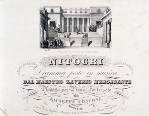Frontispiz von Nitocri, Oper von Mercadante