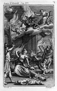 Frontispiz von „Die Poetik“ des griechischen Philosophen Aristoteles (384-322 v. Chr.). 17. Jahrhundert
