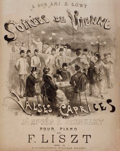 Frontispiz der Partitur Soirees de Vienne, Caprices Walzer für Klavier von Liszt (19. Jahrhundert) von Unknown artist