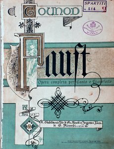 Frontispiz von Faust, Oper von Charles Gounod von Unknown artist