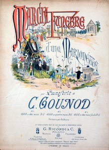 Frontispiz des Trauermarsches einer Puppe von Charles Gounod von Unknown artist