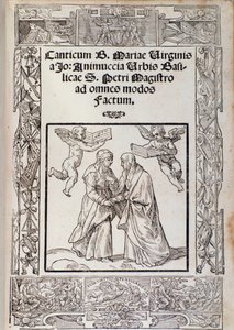 Frontispiz der Partitur von „Cantico della Beata Maria Vergine“ von Giovanni Animuccia von Unknown artist