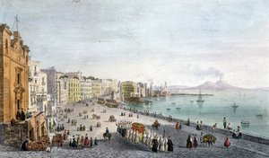 Beerdigung in der Bucht von Neapel mit dem Vesuv im Hintergrund von Unknown artist