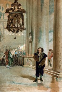 Galileo Galilei (1564-1642) beobachtet die Schwingung der Lampe der Kathedrale von Pisa. Aus „La Ciencia y sus Hombres“ von Louis Figuier, Barcelona 1881 von Unknown artist