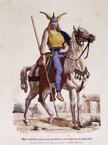 Gallischer Reiter nach der römischen Invasion - in „Kostüme von Paris durch die Jahrhunderte“