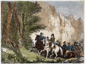 General Bonaparte (Napoleon I.) und Pascal (Pasquale) Paoli (1725-1807), korsischer Patriot. Gravur 19. Jahrhundert von Unknown artist