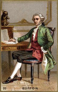 Georges Louis Leclerc, Graf von Buffon (1707 - 1788). Chromolithographie des 19. Jahrhunderts von Unknown artist