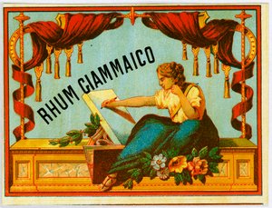Giammaico Rum Alkoholwerbung (Chromolithografie Ende des 19. Jahrhunderts) von Unknown artist