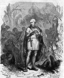 Gott bewahre uns vor den Strafen von Monsieur dem Konstabler! Der Konstabler von Montmorency um 1548 im Militärfeldzug. Gravur des 19. Jahrhunderts