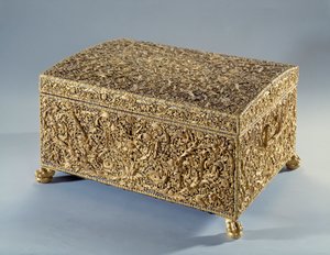 Goldene Schatulle bekannt als Anne von Österreich (1601-1666) angeboten von Kardinal Jules Mazarin (Giulio Raimondo Mazzarino oder Mazarino) (1602-1661) von Unknown artist