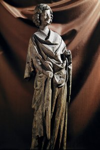 Gotische Kunst: „Engel“ Holzskulptur. 13. Jahrhundert von Unknown artist
