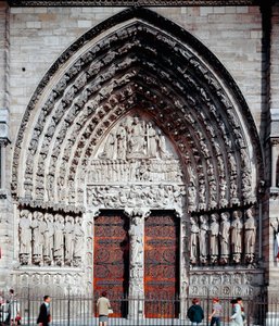 Gotische Kunst: Zentrales Portal der Kathedrale Notre Dame de Paris von Unknown artist