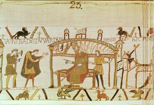 Harold kommt vor König Edward, Teppich von Bayeux