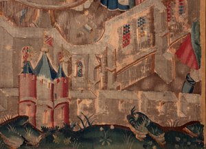 Geschichte von Saint Piat und Saint Eleuthère, Szene 6 (Detail rechts unten) von Unknown artist