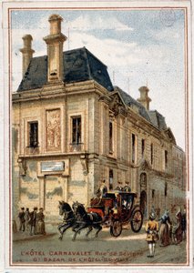 Hotel Carnavalet, Werbung des Geschäfts „Grand bazaar of the City Hall“, um 1895 von Unknown artist