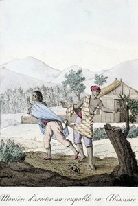Wie man einen Täter in Abessinien verhaftet (Abessinien) - Gravur von Unknown artist
