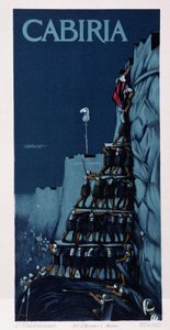 Menschlicher Turm, Poster von „Cabiria“, Film von Giovanni Pastrone, alias Piero Fosco von Unknown artist