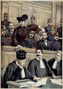 Humbert-Fall: Der Prozess gegen Therese Humbert, eine französische Betrügerin, die vorgab, das Erbe eines amerikanischen Millionärs zu sein. 1903 von Unknown artist