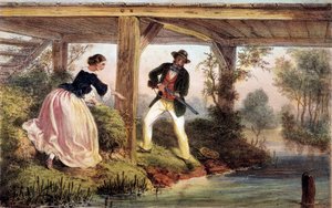 Hechtjagd in England. Gravur des 19. Jahrhunderts von Unknown artist
