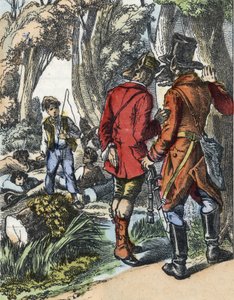 Illustration des Märchens „Gute Mutter Schaf“. In „Märchen aus dem Heim für die Kleinen“. Anonyme Gravur des 19. Jahrhunderts von Unknown artist